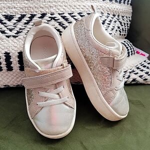 Carter's gold sparkle sneakers toddler size 7.